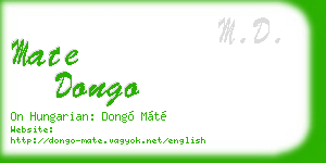 mate dongo business card